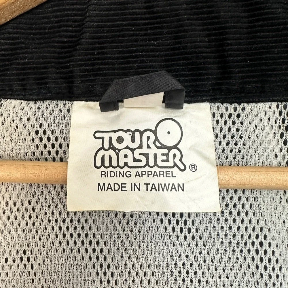 Tour Master Riding Apparel Motorcycle Jacket‎ Black Reflective Men's Size Large